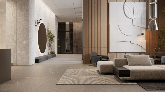 Лобби ЖК «Дом на Зорге» Лобби ЖК «Дом на Зорге»