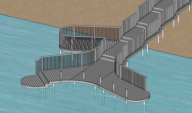От истоков к современности – возрождение староречья Апаиш. Обшивка металлического каркаса пирса От истоков к современности – возрождение староречья Апаиш. Обшивка металлического каркаса пирса
