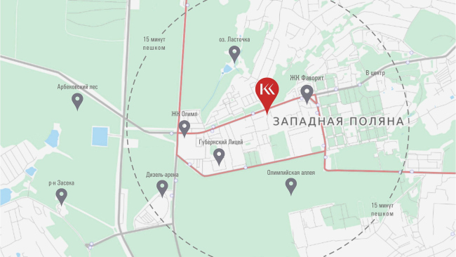 ЖК Квартал Kontinent. Расположение и окружение ЖК Квартал Kontinent. Расположение и окружение