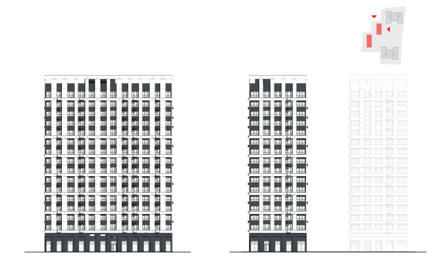ЖК Квартал Kontinent. Восточный и северный фасады | Дом N2 ЖК Квартал Kontinent. Восточный и северный фасады | Дом N2
