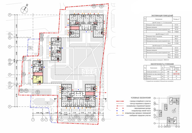 ЖК Квартал Kontinent. План 1 эт. | Схема размещения встроек ЖК Квартал Kontinent. План 1 эт. | Схема размещения встроек