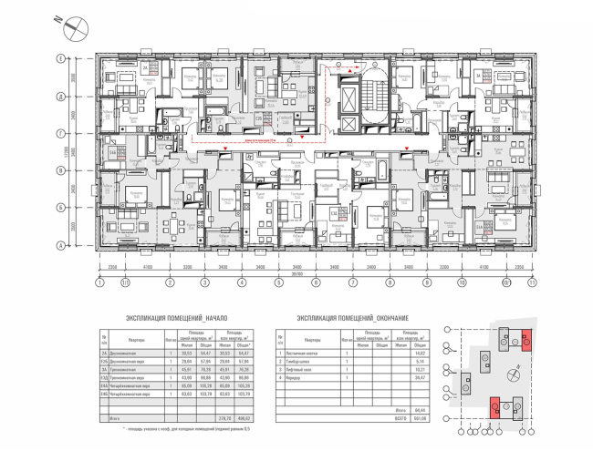 ЖК Квартал Kontinent. Типология башня | План 13-17 этажей ЖК Квартал Kontinent. Типология башня | План 13-17 этажей