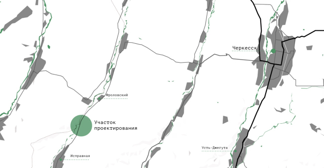 New passenger terminal of the Caucasus airport. The competition project. Location plan