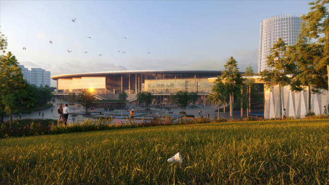 Спортивный парк Пиншань и Национальный центр бадминтона в Шэньчжэне Спортивный парк Пиншань и Национальный центр бадминтона в Шэньчжэне