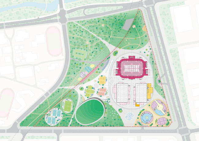 Спортивный парк Пиншань и Национальный центр бадминтона в Шэньчжэне Спортивный парк Пиншань и Национальный центр бадминтона в Шэньчжэне