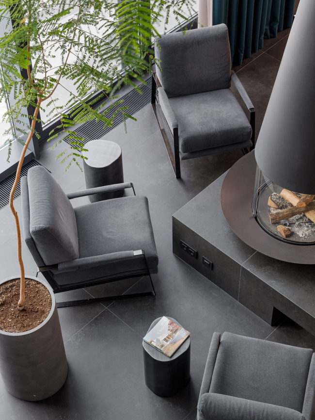 Дом с мостом. Вид на камин Дом с мостом. Вид на камин