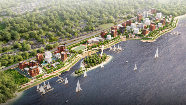 Architectural concept for the comprehensive development of the Rowing Channel waterfront in Nizhny Novgorod.