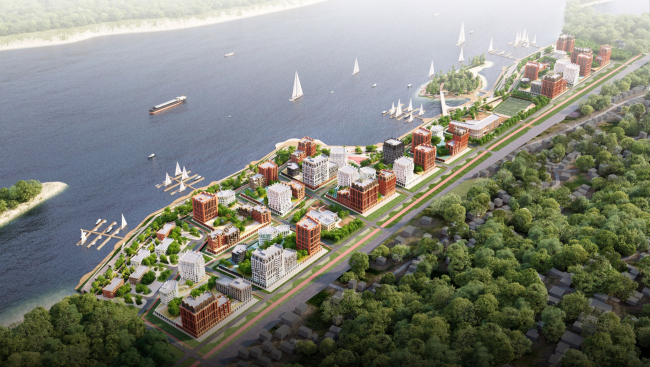 Architectural concept for the comprehensive development of the Rowing Channel waterfront in Nizhny Novgorod.