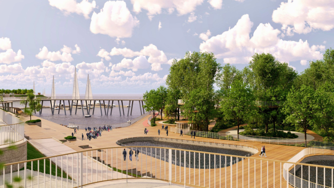 Architectural concept for the comprehensive development of the Rowing Channel waterfront in Nizhny Novgorod.