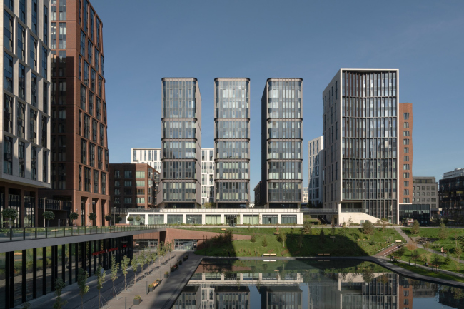 Garden Quarters, the public space, 2024. View of Block 3