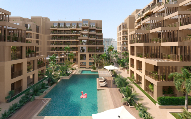 The residential complex Arisha Terraces in Dubai