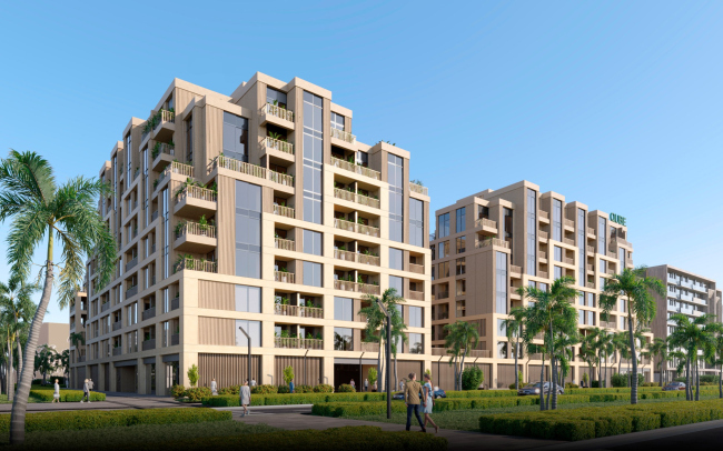 The residential complex Arisha Terraces in Dubai