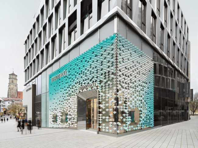 Фасад магазина Tiffany & Co. в Штутгарте Фасад магазина Tiffany & Co. в Штутгарте