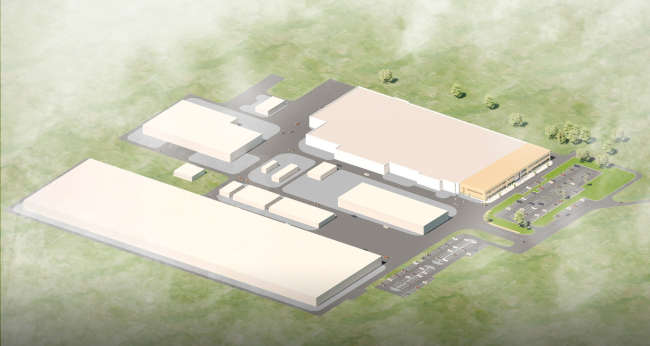 Фасад АБК завода ЭнКОР Фасад АБК завода ЭнКОР