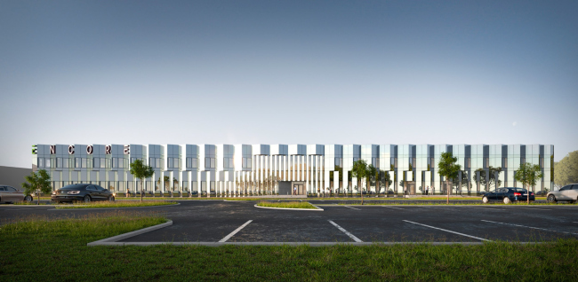 Фасад АБК завода ЭнКОР Фасад АБК завода ЭнКОР