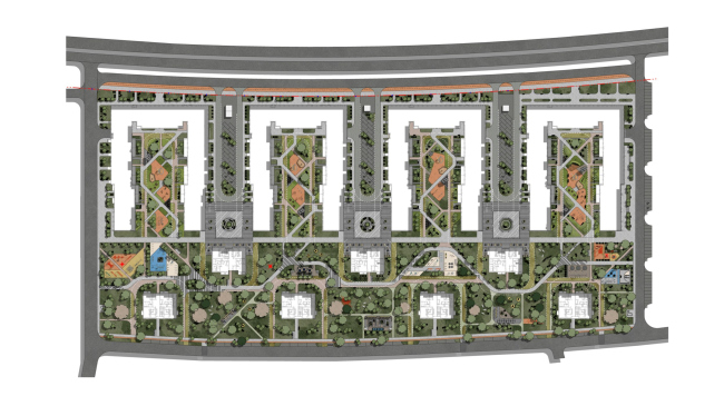 The residential complex of the U Block. Phase 1. The master plan