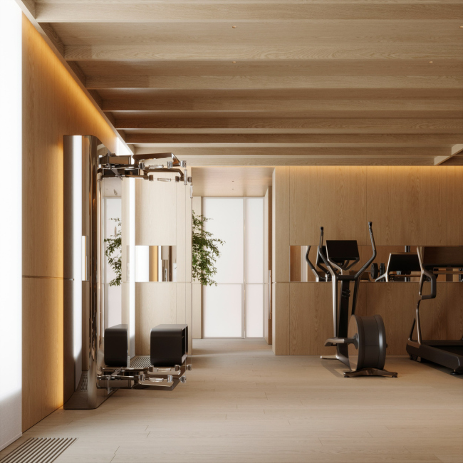 Гранд лобби и общественные пространства квартала Republic. Зона Fitness Гранд лобби и общественные пространства квартала Republic. Зона Fitness