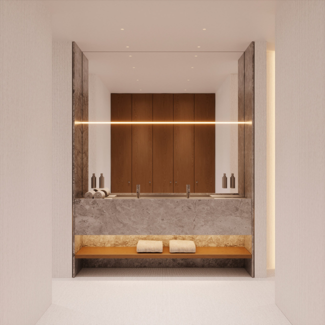 Гранд лобби и общественные пространства квартала Republic. Зона Fitness Гранд лобби и общественные пространства квартала Republic. Зона Fitness