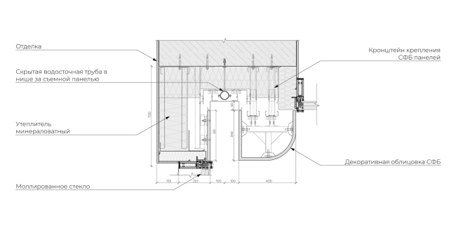 Savvinskaya 27 apartment complex by Level. Drainage joint.