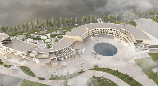 Architectural and artistic concept of the wellness and tourism complex on the Yenisei River