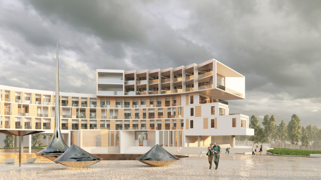 Architectural and artistic concept of the wellness and tourism complex on the Yenisei River