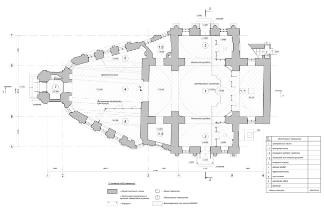 Церковь Рождества Богородицы на Кулишках. План 1 этажа Церковь Рождества Богородицы на Кулишках. План 1 этажа