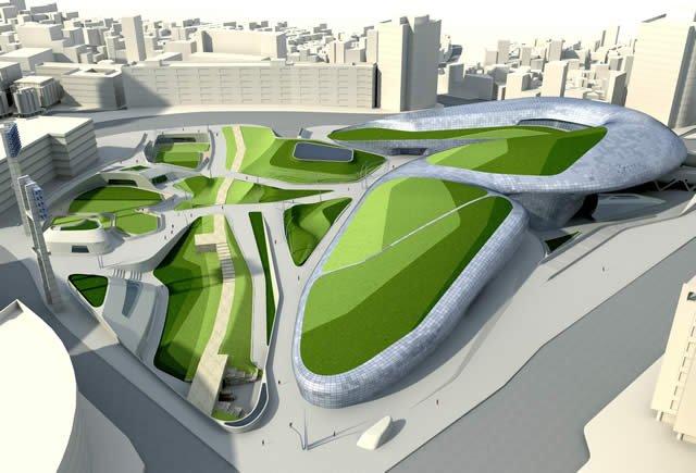 Дондэмун Дизайн Плаза и Парк. Проект 2009 © Zaha Hadid Architects
