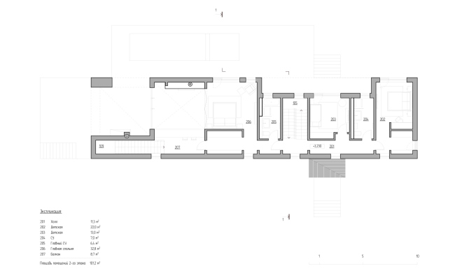 Загородный жилой дом на Камчатке. План 2 этажа Загородный жилой дом на Камчатке. План 2 этажа