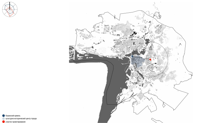 Preliminary architectural concept for the M-8 block of the �Seventh Heaven� residential district in the Sovetsky District of Kazan