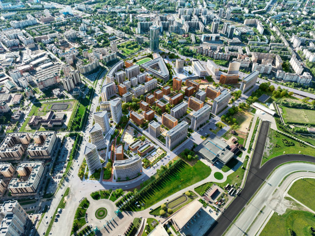 Preliminary architectural concept for the M-8 block of the �Seventh Heaven� residential district in the Sovetsky District of Kazan
