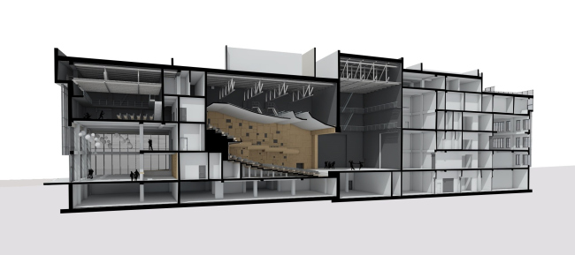 Севастопольский театр юного зрителя. Разрез 1-1 Севастопольский театр юного зрителя. Разрез 1-1
