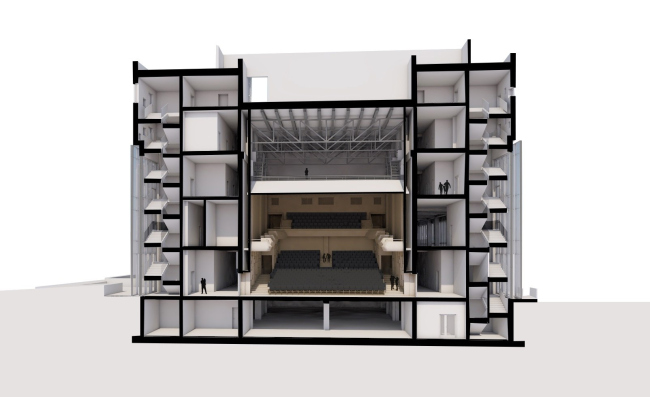 Севастопольский театр юного зрителя. Разрез 2-2 Севастопольский театр юного зрителя. Разрез 2-2