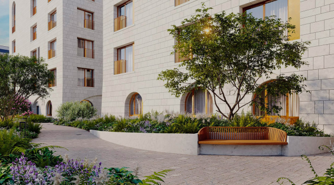 Гостиничный комплекс Ильинка 3/8. Благоустройство внутреннего довра Гостиничный комплекс Ильинка 3/8. Благоустройство внутреннего довра