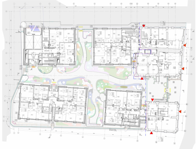 Гостиничный комплекс Ильинка 3/8. План 1 этажа Гостиничный комплекс Ильинка 3/8. План 1 этажа