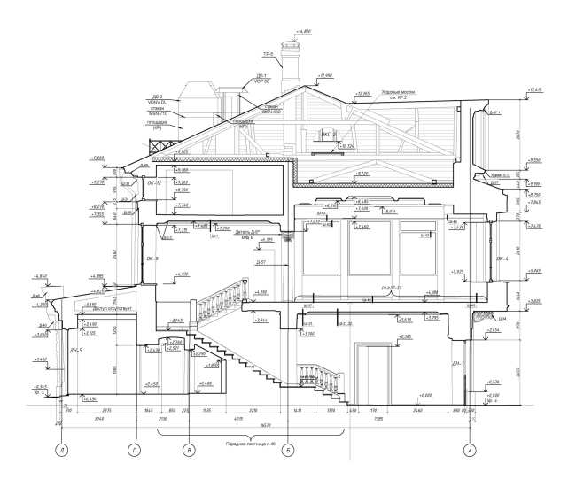 Дом Долговых. Поперечный разрез Дом Долговых. Поперечный разрез