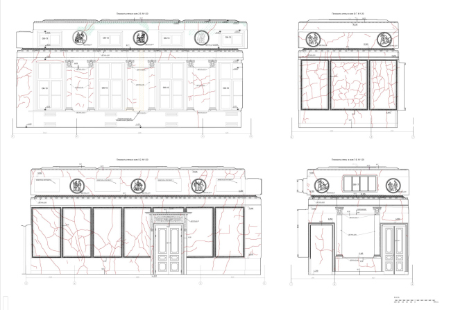 Дом Долговых. Картограмма дефектов двусветного зала Дом Долговых. Картограмма дефектов двусветного зала