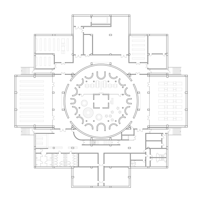 Музей Чеченской Республики. План на отметке -3.900. Сервисы и фондохранилище Музей Чеченской Республики. План на отметке -3.900. Сервисы и фондохранилище