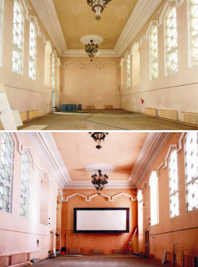 Павильон №66. Интерьеры до реставрации. Северный и южный залы Павильон №66. Интерьеры до реставрации. Северный и южный залы