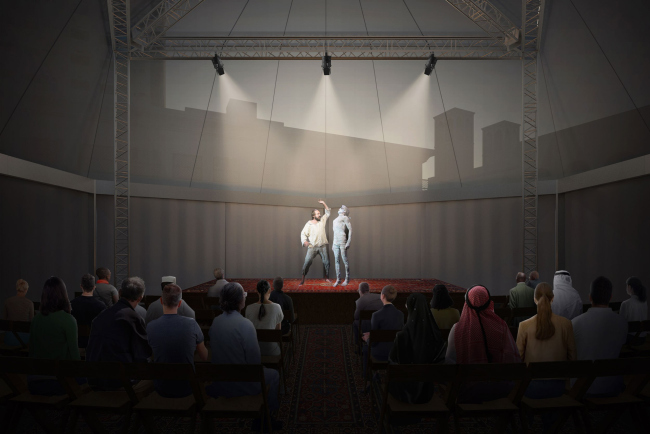 Al-BAYT Theatre. Представление. Осевой тип зала Al-BAYT Theatre. Представление. Осевой тип зала