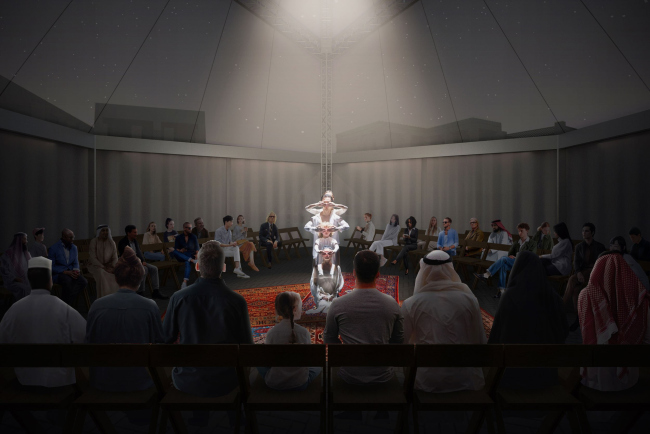 Al-BAYT Theatre. Представление. Центрический тип зала Al-BAYT Theatre. Представление. Центрический тип зала