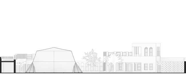 Al-BAYT Theatre. Северо-западный фасад Al-BAYT Theatre. Северо-западный фасад