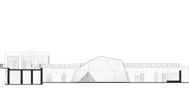 Al-BAYT Theatre. Юго-западный фасад Al-BAYT Theatre. Юго-западный фасад