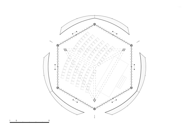 Al-BAYT Theatre. Схема осевого зала Al-BAYT Theatre. Схема осевого зала