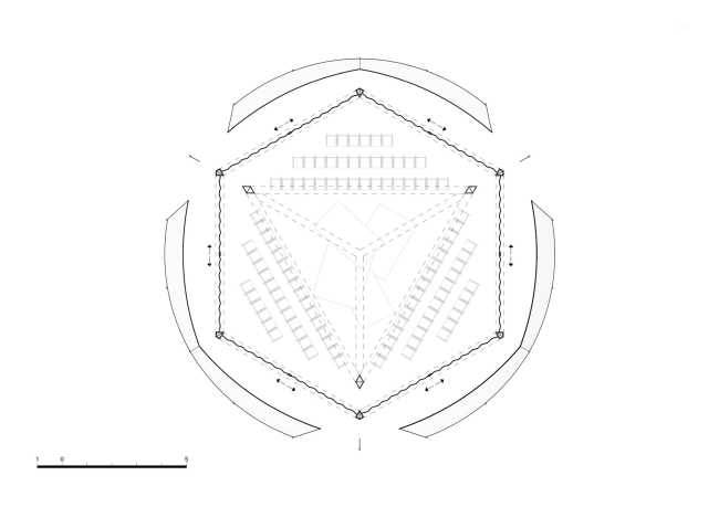 Al-BAYT Theatre. Схема центрического зала Al-BAYT Theatre. Схема центрического зала