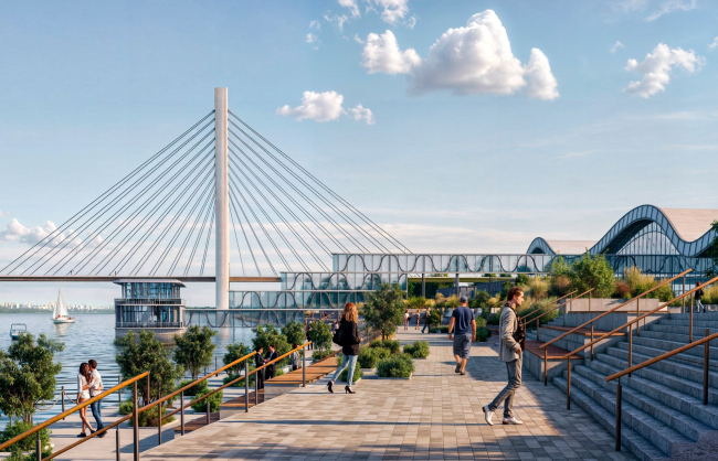 Strategic master plan for the Sarpinsky-Golodny island system. Key projects. The river port and the market square
