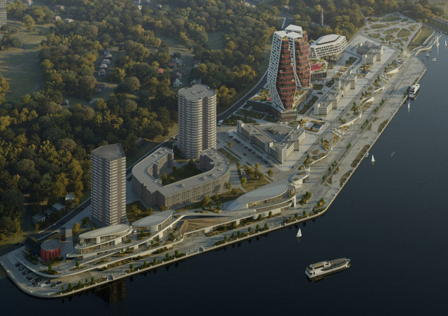 Riverside boulevard in Cheboksary