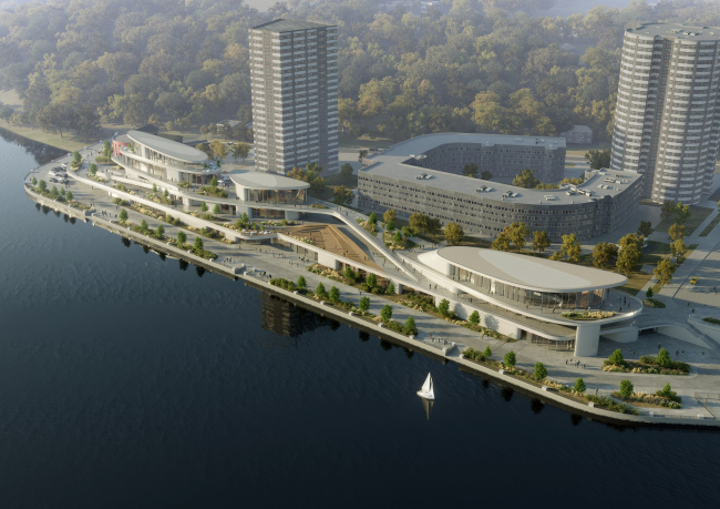 Riverside boulevard in Cheboksary