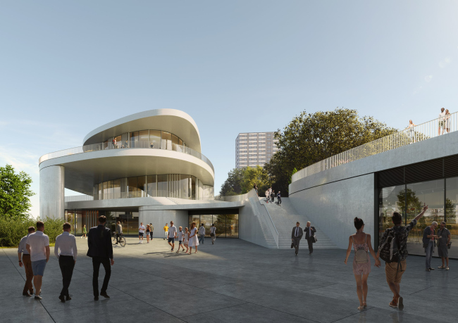 Riverside boulevard in Cheboksary