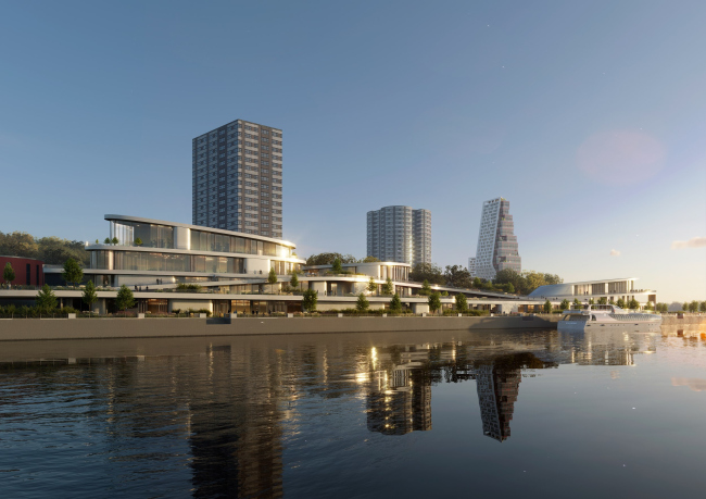 Riverside boulevard in Cheboksary