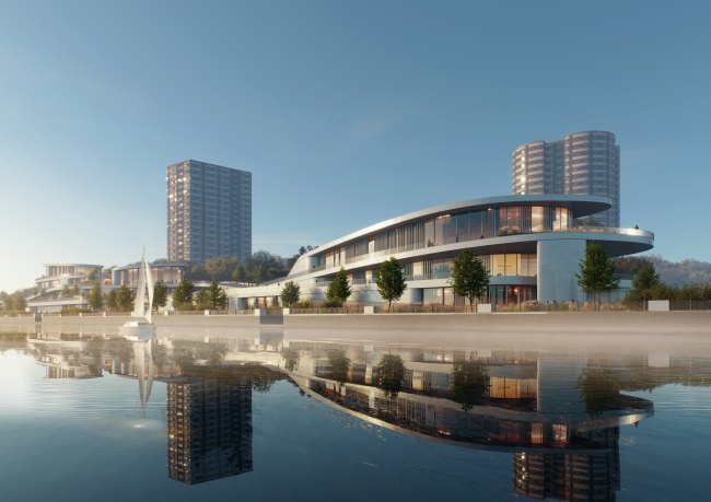 Riverside boulevard in Cheboksary